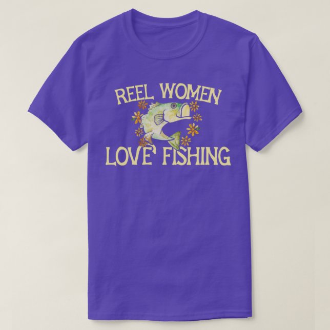 Reel women love fishing T-Shirt (Design Front)