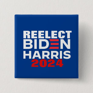 Reelect Biden Harris 2024 15 Cm Square Badge