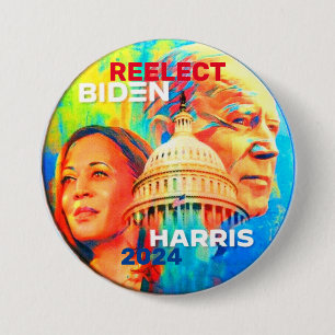 Reelect Biden Harris 2024 7.5 Cm Round Badge