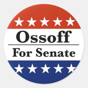 Reelect Georgia Senator John Ossoff in 2026 Classic Round Sticker