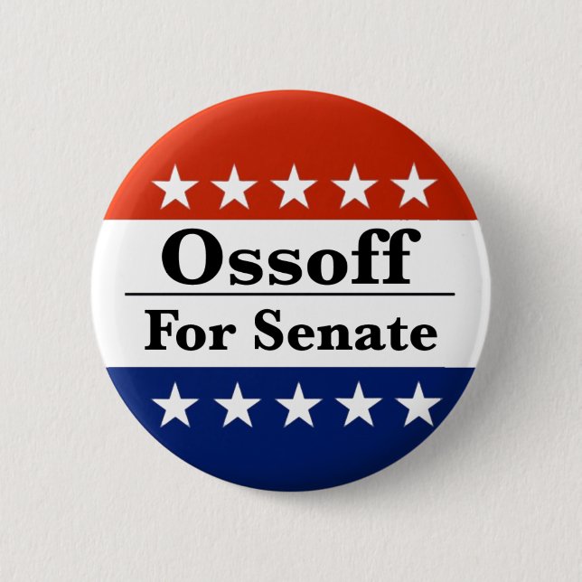 Reelect Georgia Senator Jon Ossoff in 2026 6 Cm Round Badge (Front)