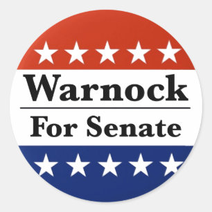 Reelect Raphael Warnock to U.S. Senate 2022 Classic Round Sticker
