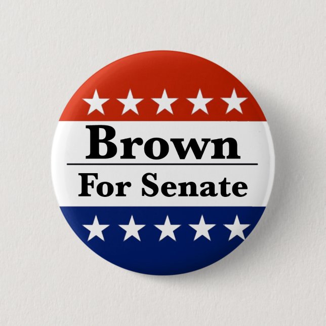 Reelect Sherrod Brown to U.S. Senate 2024 6 Cm Round Badge (Front)