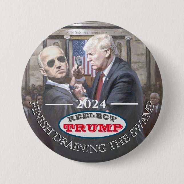 Reelect Trum 2024 Button (Front)