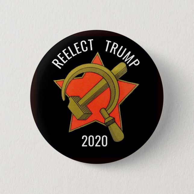 Reelect Trump 6 Cm Round Badge (Front)