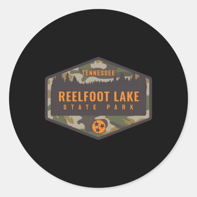 Reelfoot Lake State Park Tennessee Tn Camouflage Classic Round Sticker (Front)