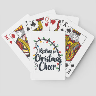 Reeling in Christmas Cheer Fishing Rod Xmas Lights Playing Cards