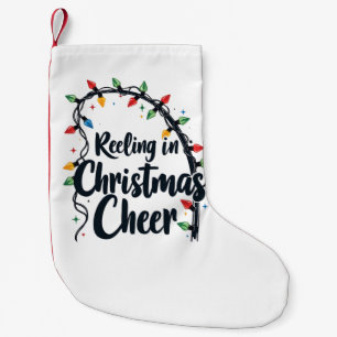 Reeling in Christmas Cheer Fishing Rod Xmas Lights Small Christmas Stocking