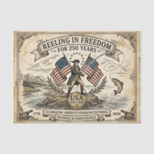 Reeling in Freedom for 250 Years Tissue Paper