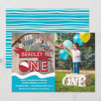 Reeling In The Big One Fishing 1st Birthday Photo