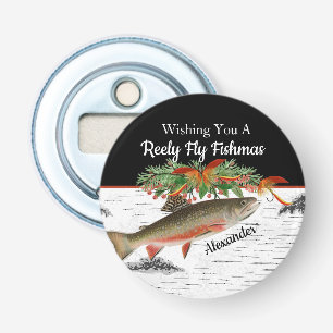 Reely Fly Fishmas Fishing Christmas Bottle Opener