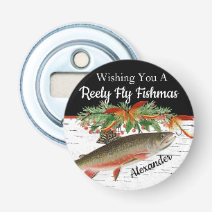 Reely Fly Fishmas Fishing Christmas empty Small Bottle Opener