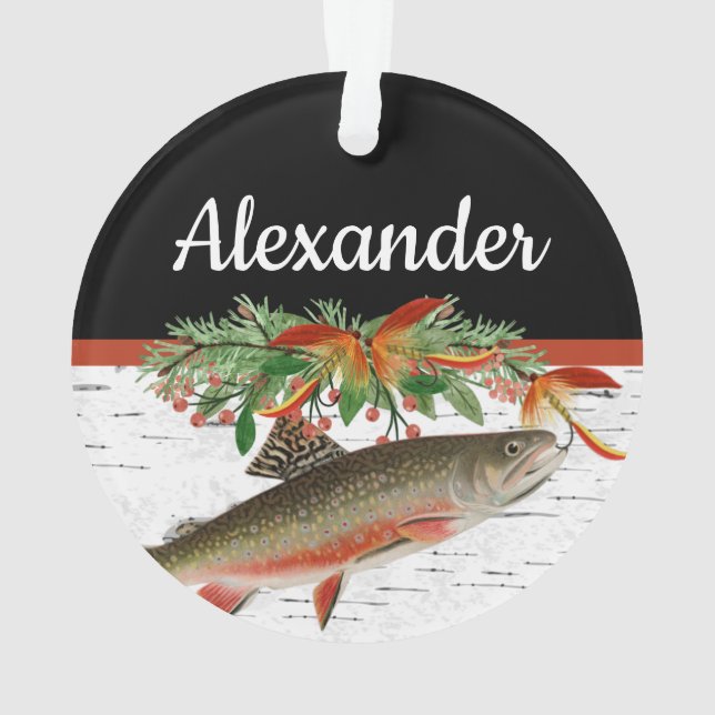  Reely Fly Fishmas  Fishing Christmas Ornament (Back)