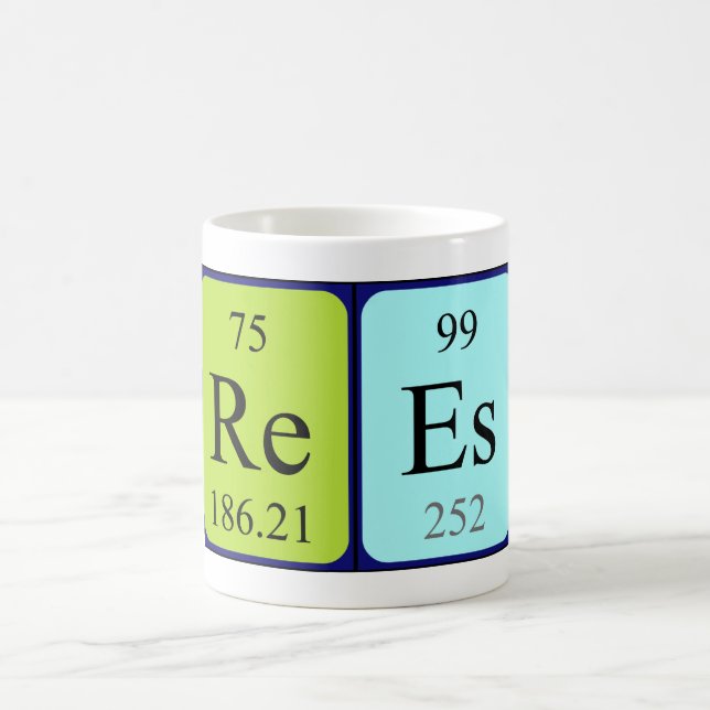 Rees periodic table name mug (Center)