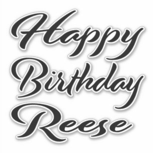 Reese name first name black Sticker birthday