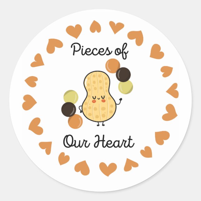 Reese Pieces of Our Heart  Classic Round Sticker (Front)