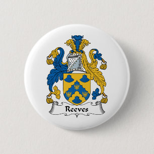 Reeves Family Crest 6 Cm Round Badge