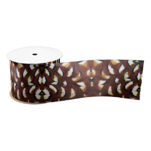 Reeve's Pheasant Brown Feather Design - Ribbon Satin Ribbon