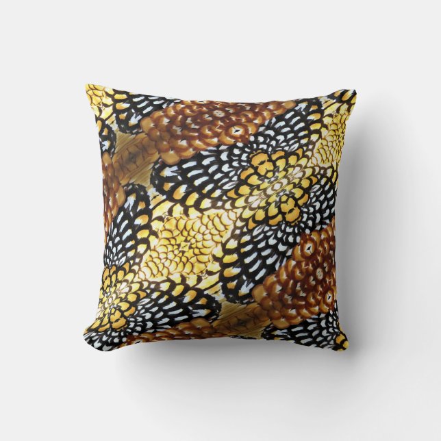 Reeve's Pheasant Feather Pillow (tiled) (Front)