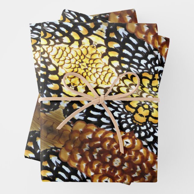 Reeve's Pheasant Feathers -  Wrapping Paper Sheets (In situ)