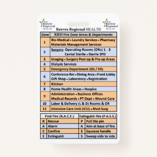 Reeves Regional Fire ID Badge