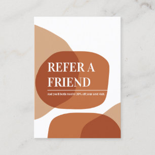 Refer A Friend Abstract Business Card