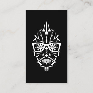refer a friend barber punk calavera referral card