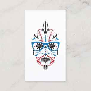 refer a friend barber punk skull referral card