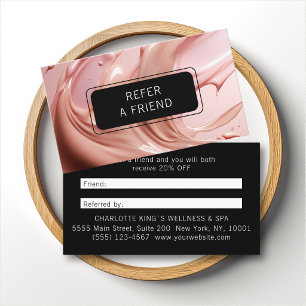 Refer A Friend! Blush Pink Beauty Salon  Referral Card