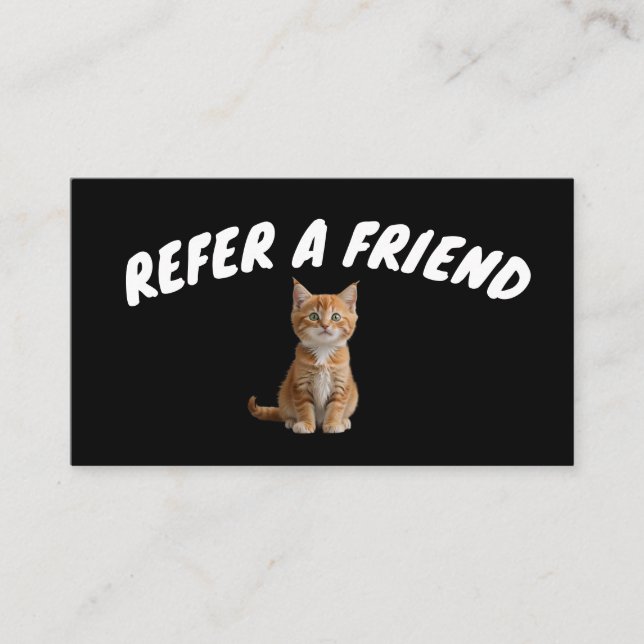REFER A FRIEND CAT CARD (Front)