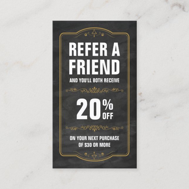 Refer a Friend Chalkboard Bold Referral (Front)