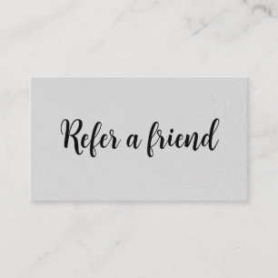 Refer a Friend Elegant Business Professional Referral Card