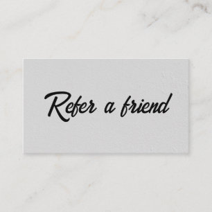 Refer a Friend Elegant Business Professional Referral Card