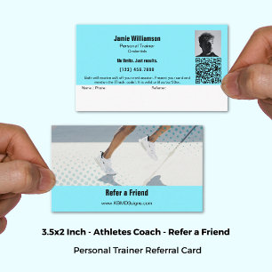 Refer a Friend Just Results Personal Trainer Referral Card