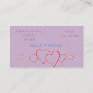 REFER A FRIEND LOYALTY CARDS