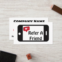 Refer a Friend Phone Loyalty Card