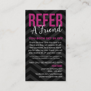 Refer A Friend Referral Card Business Cards