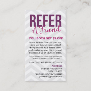 Refer A Friend Referral Card Business Cards