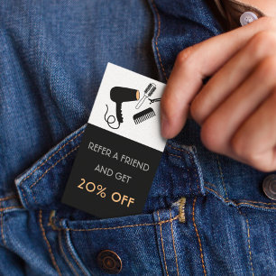 Refer Friend Discount Hairdresser Beauty Salon Card