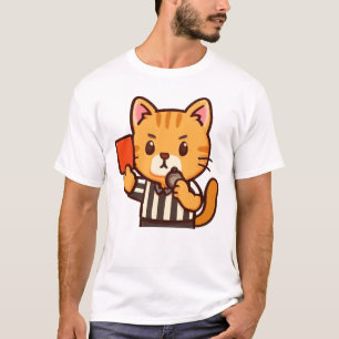 Referee Cat – Funny Soccer Red Card T-Shirt
