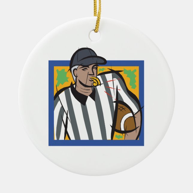 Referee Ceramic Tree Decoration (Front)