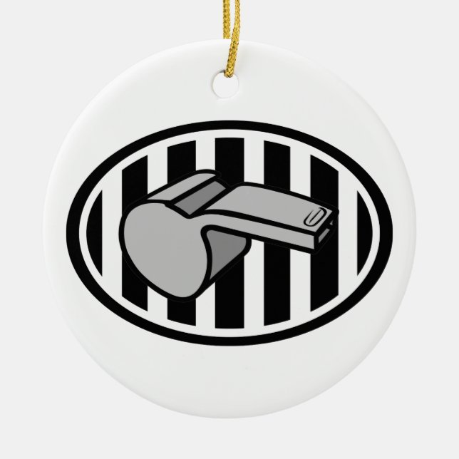 Referee Ceramic Tree Decoration (Front)