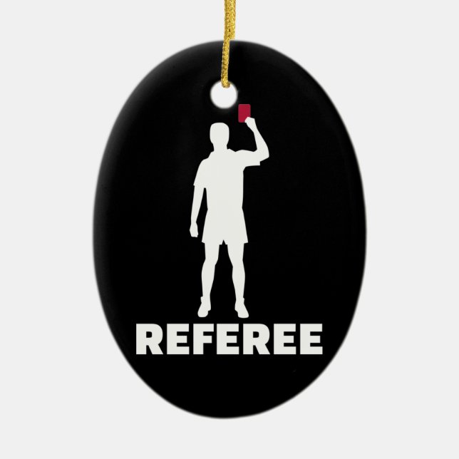 Referee Ceramic Tree Decoration (Front)