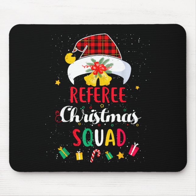Referee Christmas Squad Santa Hat Umre Match  Mouse Mat (Front)