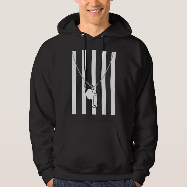 Referee Costume Ref Whistle Refereeing Linesman Um Hoodie (Front)