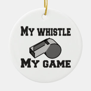 Referee My Whistle My Game Ceramic Tree Decoration