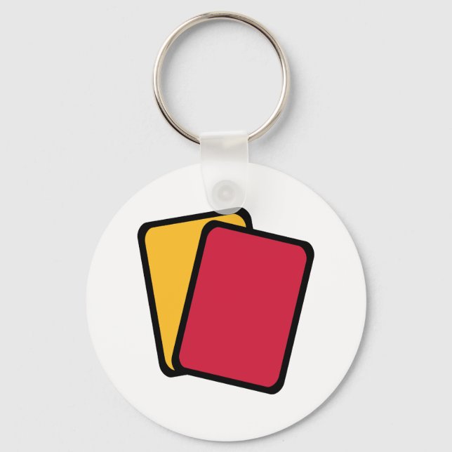 Referee red yellow card key ring (Front)