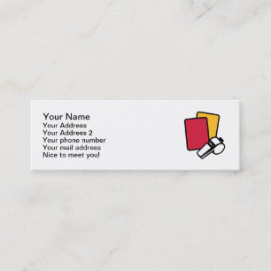 Referee red yellow card whistle