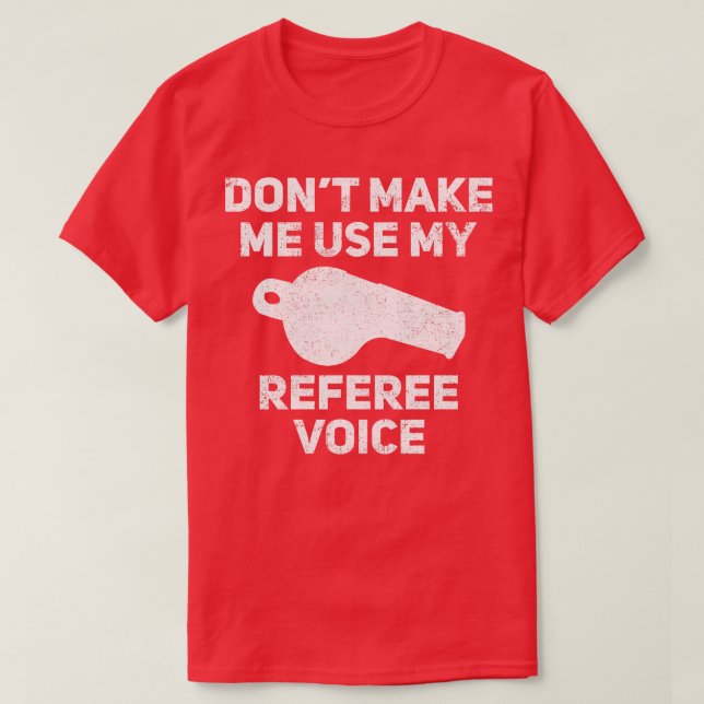 Referee Ref Distressed T-Shirt (Design Front)