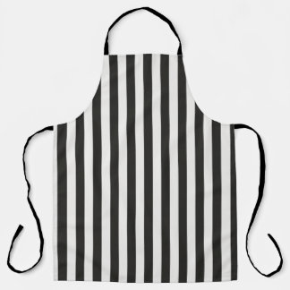 Referee Striped Classic Black & White Vertical  Apron